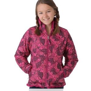 The North Face Girls Reversible Mossbud Swirl Jacket Butterfly Camo - L (14/16)